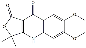 6,7-Dimethoxy-3,3-dimethyl-1H,3H,4H,9H-furo[3,4-b]quinoline-1,9-dione,,结构式