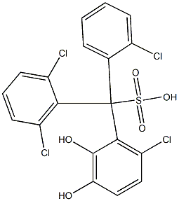 (2-Chlorophenyl)(2,6-dichlorophenyl)(6-chloro-2,3-dihydroxyphenyl)methanesulfonic acid|