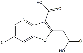 2-(Carboxymethyl)-6-chlorofuro[3,2-b]pyridine-3-carboxylic acid Structure