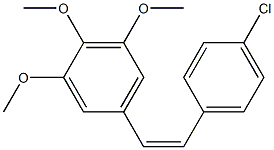 (Z)-3,4,5-Trimethoxy-4'-chlorostilbene 结构式