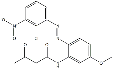 2-Acetyl-2'-(2-chloro-3-nitrophenylazo)-5'-methoxyacetanilide Structure