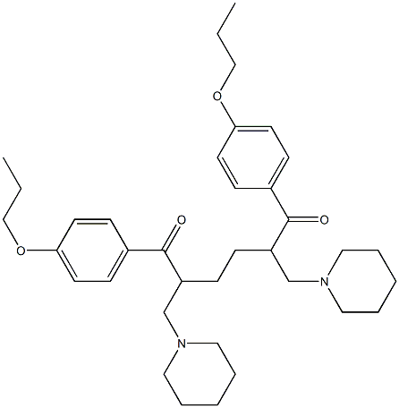 1,6-Bis(4-propoxyphenyl)-2,5-bis(piperidinomethyl)hexane-1,6-dione Structure
