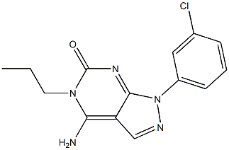 4-Amino-1-(3-chlorophenyl)-5-propyl-1H-pyrazolo[3,4-d]pyrimidin-6(5H)-one Structure