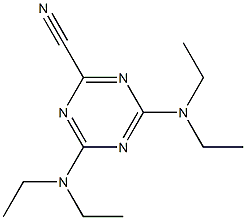 4-Diethylamino-6-diethylamino-1,3,5-triazine-2-carbonitrile Structure