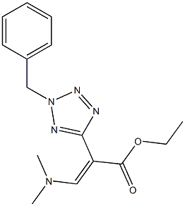 (E)-3-(Dimethylamino)-2-[2-benzyl-2H-tetrazol-5-yl]acrylic acid ethyl ester