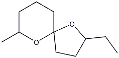 2-Ethyl-7-methyl-1,6-dioxaspiro[4.5]decane,,结构式