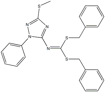 (1-Phenyl-3-methylthio-1H-1,2,4-triazol-5-yl)imidodithiocarbonic acid dibenzyl ester|