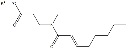 3-[N-Methyl-N-(2-octenoyl)amino]propionic acid potassium salt Structure