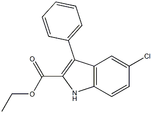 5-Chloro-3-phenyl-1H-indole-2-carboxylic acid ethyl ester Structure