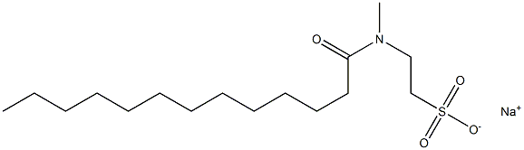 N-トリデカノイル-N-メチルタウリンナトリウム 化学構造式