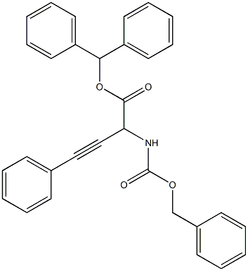 2-Benzyloxycarbonylamino-4-phenyl-3-butynoic acid diphenylmethyl ester,,结构式