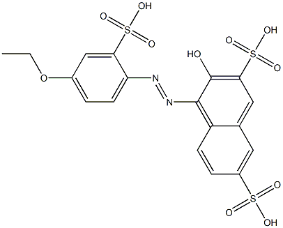 4-[(4-Ethoxy-2-sulfophenyl)azo]-3-hydroxy-2,7-naphthalenedisulfonic acid,,结构式