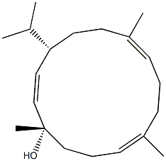 (1S,2E,4S,7E,11E)-1,7,11-Trimethyl-4-isopropyl-2,7,11-cyclotetradecatrien-1-ol Structure