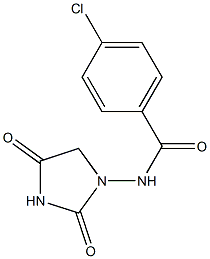 N-(2,4-ジオキソイミダゾリジン-1-イル)-4-クロロベンズアミド 化学構造式