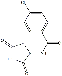 N-(2,4-Dioxoimidazolidin-1-yl)-4-chlorobenzamide,,结构式