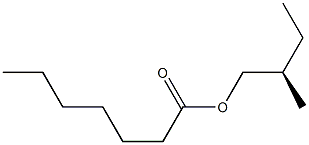 (-)-Heptanoic acid (R)-2-methylbutyl ester 结构式