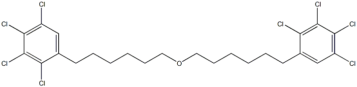 2,3,4,5-Tetrachlorophenylhexyl ether,,结构式