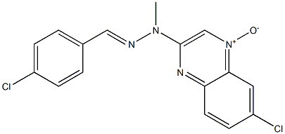 6-Chloro-2-[2-(p-chlorobenzylidene)-1-methylhydrazino]quinoxaline 4-oxide|