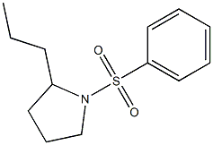 1-(フェニルスルホニル)-2-プロピルピロリジン 化学構造式