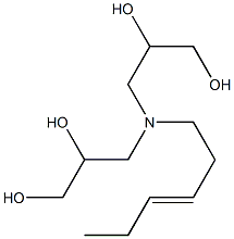 3,3'-(3-Hexenylimino)bis(propane-1,2-diol) Structure