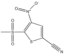 2-Methylsulfonyl-3-nitrothiophene-5-carbonitrile,,结构式