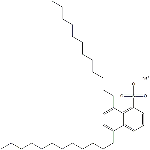 5,8-Didodecyl-1-naphthalenesulfonic acid sodium salt 结构式