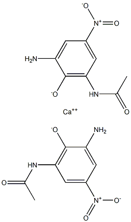 Calcium bis(2-amino-6-acetylamino-4-nitrophenolate) Structure