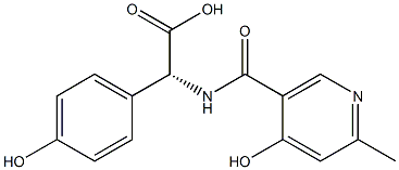 (R)-(p-Hydroxyphenyl)[(2-methyl-4-hydroxy-5-pyridinyl)carbonylamino]acetic acid,,结构式