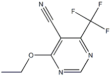 4-エトキシ-5-シアノ-6-トリフルオロメチルピリミジン 化学構造式