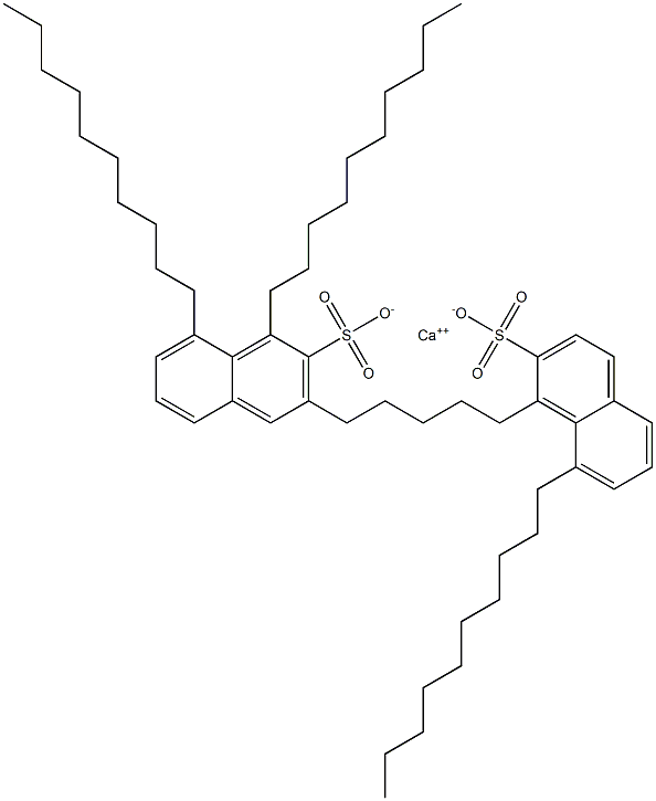 Bis(1,8-didecyl-2-naphthalenesulfonic acid)calcium salt,,结构式