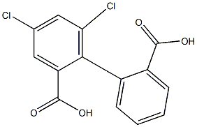 4,6-Dichloro-2,2'-biphenyldicarboxylic acid Struktur