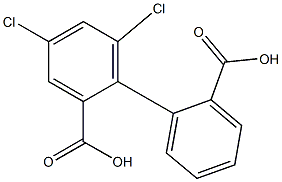 4,6-Dichloro-2,2'-biphenyldicarboxylic acid 结构式