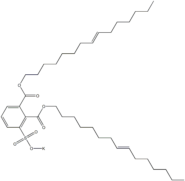 3-(ポタシオスルホ)フタル酸ジ(8-ペンタデセニル) 化学構造式
