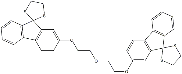 2,2''-(3-Oxapentane-1,5-diyldioxy)bis(spiro[9H-fluorene-9,2'-[1,3]dithiolane]) Structure