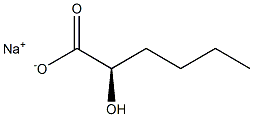 [R,(+)]-2-Hydroxyhexanoic acid sodium salt,,结构式