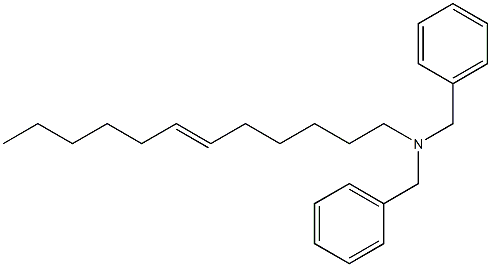 (6-ドデセニル)ジベンジルアミン 化学構造式