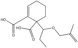 2-Cyclohexene-1,2-dicarboxylic acid hydrogen 1-[1-(methallyloxy)propyl] ester Struktur
