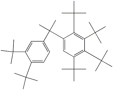 2-(2,3,4,5-Tetra-tert-butylphenyl)-2-(3,4-di-tert-butylphenyl)propane Structure