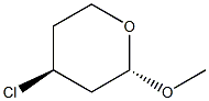 (2S,4S)-2-Methoxy-4-chloro-3,4,5,6-tetrahydro-2H-pyran 结构式