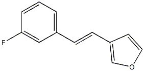 3-(3-Fluorostyryl)furan 结构式