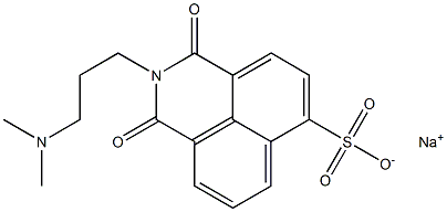 2,3-Dihydro-2-(3-dimethylaminopropyl)-1,3-dioxo-1H-benzo[de]isoquinoline-6-sulfonic acid sodium salt Struktur
