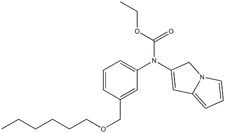 m-(Hexyloxymethyl)carbanilic acid 2-pyrrolizinoethyl ester