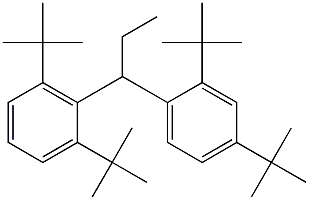 1-(2,4-Di-tert-butylphenyl)-1-(2,6-di-tert-butylphenyl)propane,,结构式