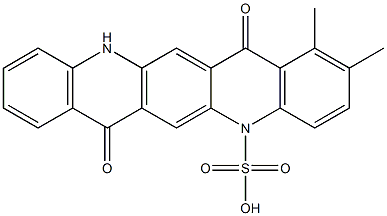 5,7,12,14-Tetrahydro-1,2-dimethyl-7,14-dioxoquino[2,3-b]acridine-5-sulfonic acid 结构式