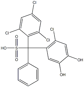 (6-Chloro-3,4-dihydroxyphenyl)(2,4,6-trichlorophenyl)phenylmethanesulfonic acid