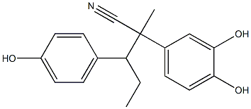 2-(3,4-Dihydroxyphenyl)-3-(p-hydroxyphenyl)-2-methylvaleronitrile