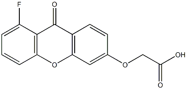 (9-Oxo-8-fluoro-9H-xanthen-3-yloxy)acetic acid Structure