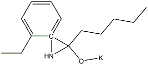 N-(2-Ethyl-1-potassiooxyhexylidene)aniline Structure