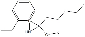 N-(2-Ethyl-1-potassiooxyhexylidene)aniline Struktur