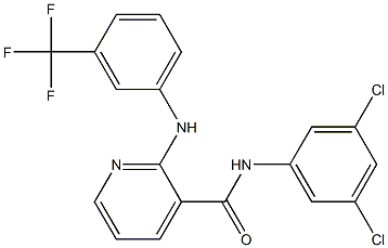 2-[(3-Trifluoromethylphenyl)amino]-N-(3,5-dichlorophenyl)-3-pyridinecarboxamide,,结构式
